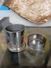 Vintage Collapsible Travel Cup With Mirror On The Bottom