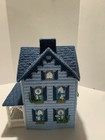 Handmade Vintage Needlepoint Tissue Box Cover - Cottage House Design     