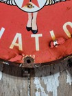 Vintage Texaco Porcelain Sign Old 12  Aviation Gas Motor Oil Woman Pilot Sailor