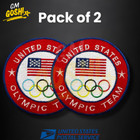2024 Olympics Team Usa Red Patch 100  Embroidered Patch Iron sew On 3 5  Inches