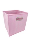 Pink 10  6 Pcs Fabric Storage Bins Box Cube Basket Container Metal Handle