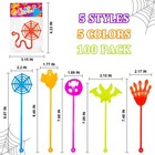 100 Pcs Bulk Halloween Sticky Hands Party Favors Toys Gifts For Toddlers     