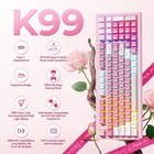 Leobog X Aula Gaming Keyboard  Wireless Creamy Keyboard  Bluetooth Computer K   