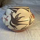 Sofia Medina Zia Indian Pueblo Pottery Polychrome Colors Art Pottery Bowl Vase