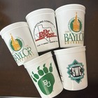 Baylor University Go Bears Bu Vintage Plastic Cup Lot Dr Pepper