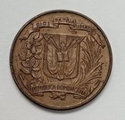 1947 Dominican Republic 1 Centavo Coin  Beautiful Sharp Coin  3 Million Minted 