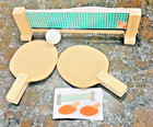 Ping Pong Mini Portable Set 2 Wooden Paddles 1-ball Tabletop Game