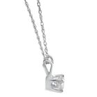 Genuine 1 3ct Round Solitaire Pendant 14k White Gold Diamond Necklace