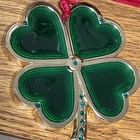 Northlight Harvy Louis Enamel Jeweled 3-1 4  Shamrock Christmas Ornament