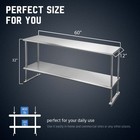 Stainless Steel Overshelf For Prep   Work Table 12    X 60    Nsf Commercial Adju   