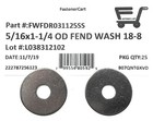 25  5 16 Id X 1 1 4 Od Stainless Steel Fender Washer Large Od Flat Washer Ss