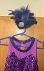 Purple Wiessman Dance Recital Dress With Head Piece Girls Size Small