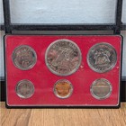 1973 Us Mint Proof Set 6 Coins Eisenhower Dollar Kennedy Half Original Red Case