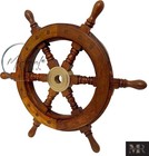 Wooden Ship Wheel 12 Inch Maritime Replicas Brass Wheel Nautical Gift Wall Decor