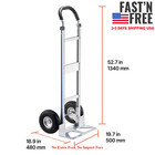 Heavy-duty Hand Truck  500 Lbs Capacity  Durable Dolly With Non-slip Wheels  New
