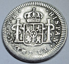 1785 Vf-xf Mexico Silver 1 2 Reales Genuine Antique Spanish Colonial 1700 s Coin