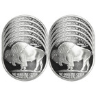 Lot Of 10 - 1 Troy Oz Buffalo  999 Fine Silver Round