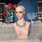 Jingfa Realistic Female Mannequin Head With Shoulders For Wigs Earrings Hats    