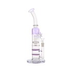 13 5 Inch Purple Honeycomb Eye Glass Bong Smoking Water Pipe Hookah   14mm Bowl