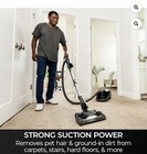 Hoover 4000 Series Canister Vacuum Hepa Bagged  Hair Eliminator  Bare Floor Tool