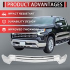 Front Bumper Face Bar Chrome Steel For Chevrolet Silverado 1500 2022-2023