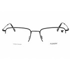 Flexon Men s Eyeglasses Black Square Half Rim Metal Frame Flexon H6041 001