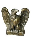 Vtg Pair Of 1968 Colonial Virginia Brass Eagle Bookends 1776 Patriotic Decor Usa