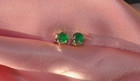 3mm Round Emerald Stud Earrings In Sterling Silver App   30 Ct 
