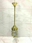 Nautical Marine Antique Solid Brass Hanging Cargo Pendant Light 2 Pcs