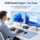 8k 60hz Hdmi Displayport Kvm Switch 2 Monitors 2 Computers 4k 240hz Usb Kvm Swit