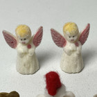 Vintage Miniature Flocked Fuzzy Figures Teddy Bears Santa Pony Angel Lot Of 11