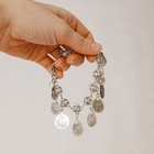 Silver Coin Anklet Boho Beach Ankle Bracelet Festival Summer Charm Anklet