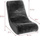 Faux Fur Video Rocker Gaming Chair  Black 21d X 16 1w X 23 2h In