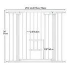 Baby Gate With Pet Door Dog Cat Child Safety Extra Wide Walk Thru Fence Guard