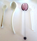 6 Antique Nippon Morimura Bros  Hand Painted Floral Open Salt Cellars   4 Spoons