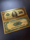  500 00 1928 Five Hundred Dollars Banknote Collectible Novelty Gold Foil