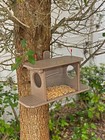Amish Made Poly Squirrel Feeder With Corn Cob Holders  weatherwood 