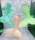 Beach Coastal Nautical Sea Life Tropical Decor Beaded Mermaid Tail Ornament   C 