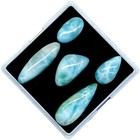 5 Pcs Natural Larimar 15-27mm Mix Loose Cabochon Untreated Gemstones Lot