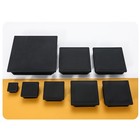 Rectangle Plastic Black Blanking End Cap Caps Tube Pipe Inserts Plug Bung