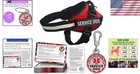 Reflective Service Dog Harness With Id Tag   5 Ada Rights Cards - Sizes Xsm-xxl