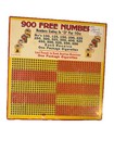 900 Free Numbers Vintage Punch Board Trade Stimulator Punch Board Gambling Game