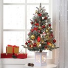 3 Ft Prelit Christmas Tree With 78 Warm Lights   Red Berry  Artificial Xmas T   