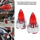 Bullet Motorcycle Turn Signal Lights Red Lens Cover Caps For Harley Dyna Softail