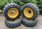 4-10-16 5 Sks-1 Skid Steer Tires rims For John Deere 315 317 318 -10x16 5-12ply