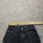 Vintage Levis 550 Denim Jean Shorts Kids Youth 11 Black Relaxed Fit 