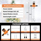 Cement Mixer  2300w Handheld Electric Concrete Mixer  Portable Mortar Mixer With