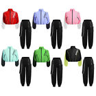 Kids Girls Coat With Trousers Casual Sweatsuit Performance Tracksuit Fall Jazz