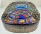 Jacob Tostrup Norwegian Sterling Silver Important Multi-colored Enamel Box Oslo