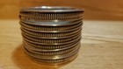 7 Vintage Frank M Whiting Sterling 3    Coasters W  Cut Crystal Mcm